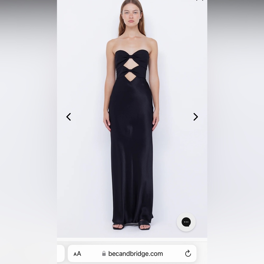 Bec + Bridge, halle strapless dress. Black. US 4. Worn once, excellent condition